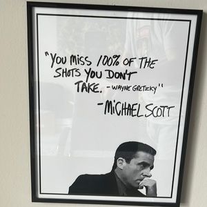 Wayne Gretzky Quote, Michael Scott Poster